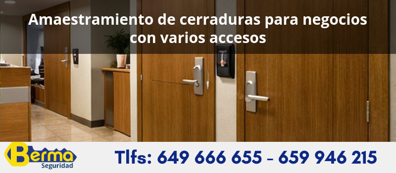 Amaestramiento de cerraduras para negocios con varios accesos
