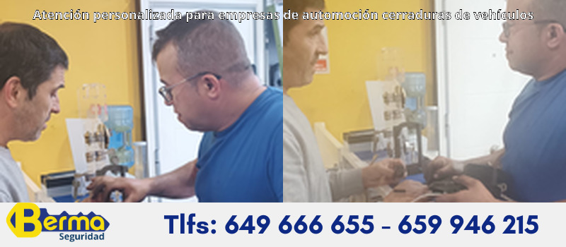 Atención personalizada para empresas de automoción cerraduras de vehículos