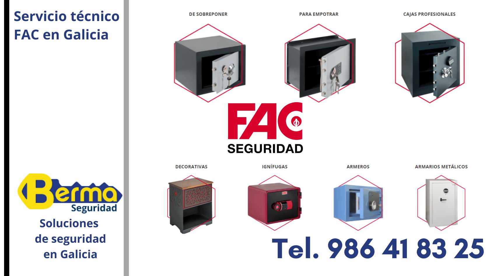 servicio tecnico cajas fuertes fac en galicia con berma seguridad