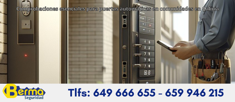 Comprobaciones esenciales para puertas automáticas en comunidades en Galicia