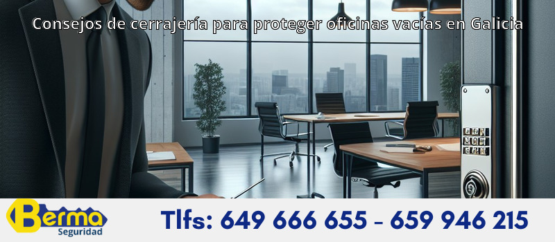 Consejos de cerrajería para proteger oficinas vacías en Galicia