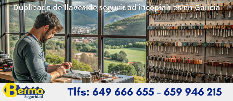Duplicado de llaves de seguridad incopiables en Galicia