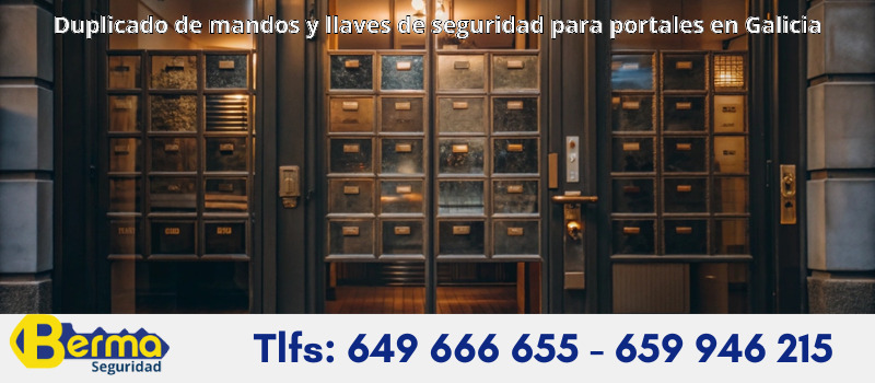 Duplicado de mandos y llaves de seguridad para portales en Galicia