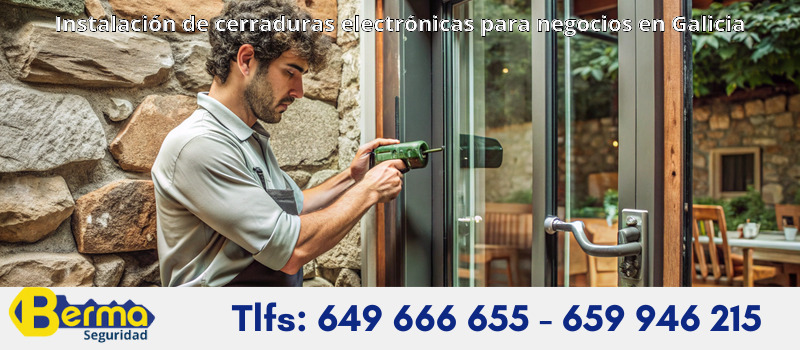 Instalación de cerraduras electrónicas para negocios en Galicia