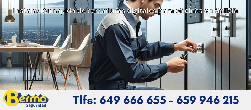 Instalación rápida de cerraduras digitales para oficinas en Galicia