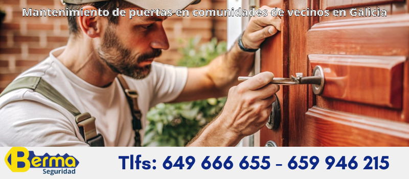 Mantenimiento de puertas en comunidades de vecinos en Galicia