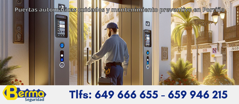 Puertas automáticas cuidados y mantenimiento preventivo en Porriño