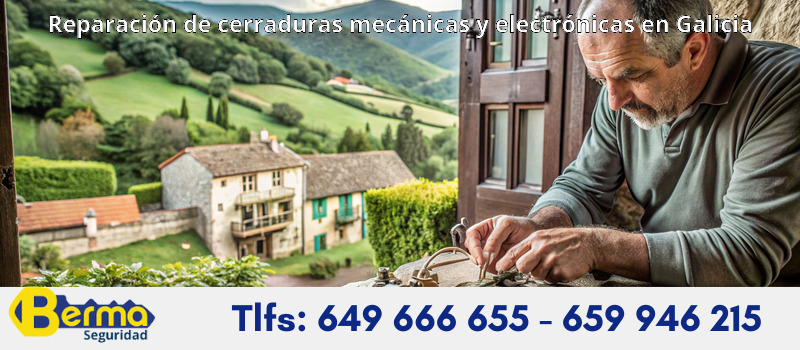 Reparación de cerraduras mecánicas y electrónicas en Galicia