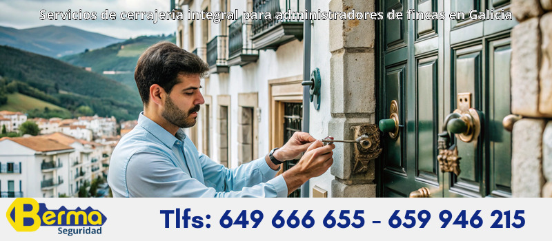 Servicios de cerrajería integral para administradores de fincas en Galicia