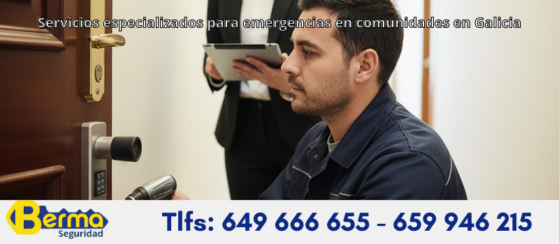 Servicios especializados para emergencias en comunidades en Galicia