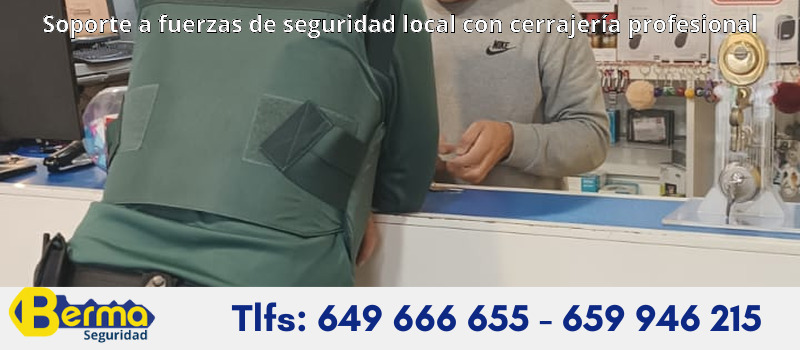 Soporte a fuerzas de seguridad local con cerrajería profesional