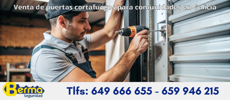 Venta de puertas cortafuegos para comunidades en Galicia